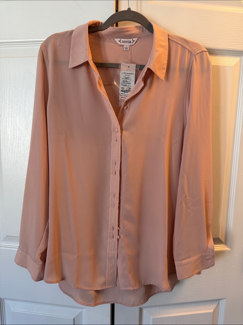 Nanette Lepore  Dusty Rose Long sleeve Button-Down Shirt